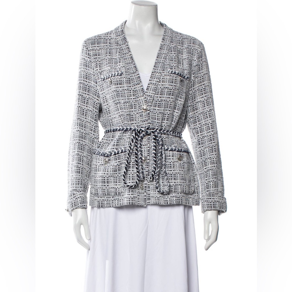 Maje Vetrole Belted Tweed Jacket Sz 38 NWT